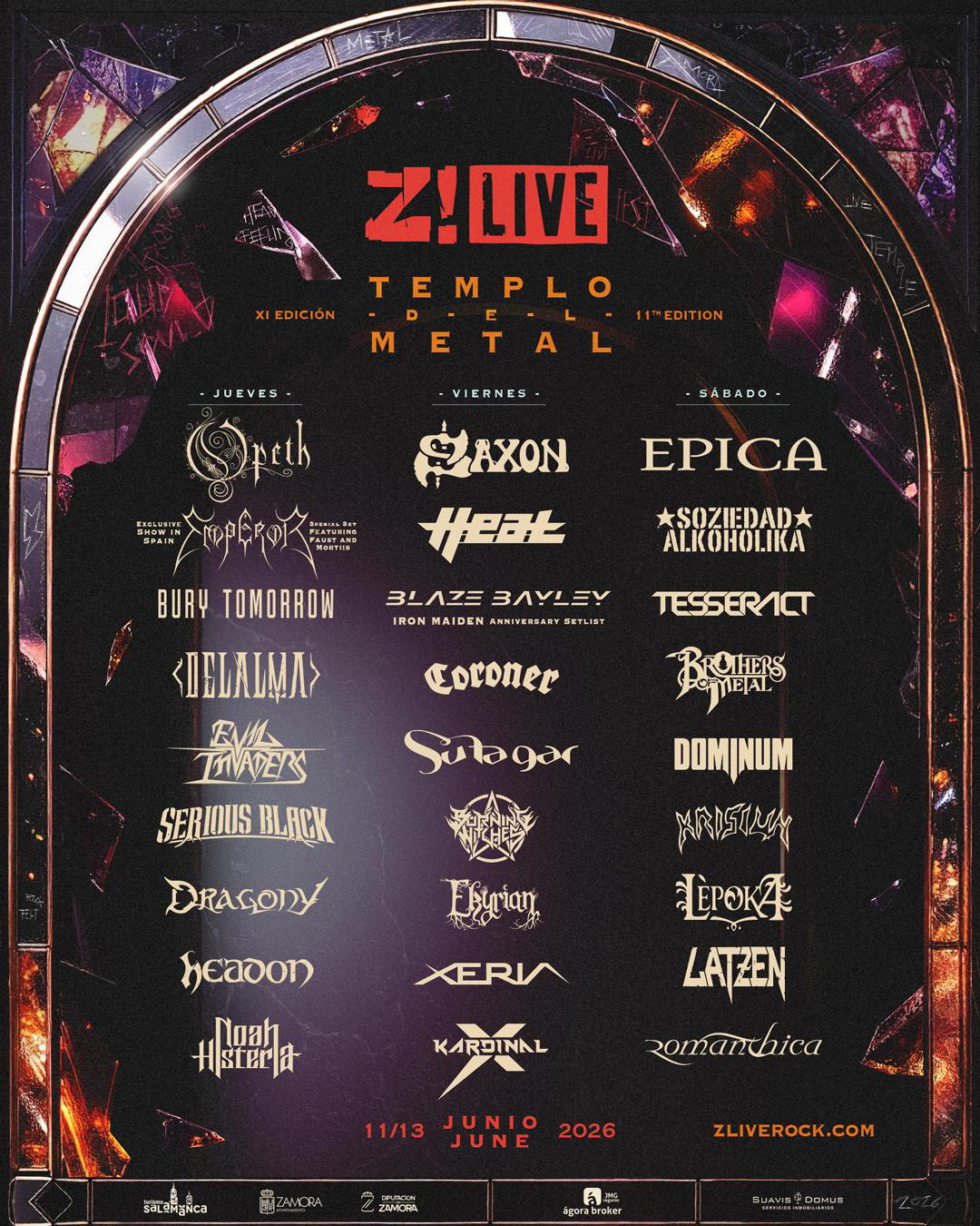 Cartel oficial del Z Live Rock Fest 2026 en Zamora