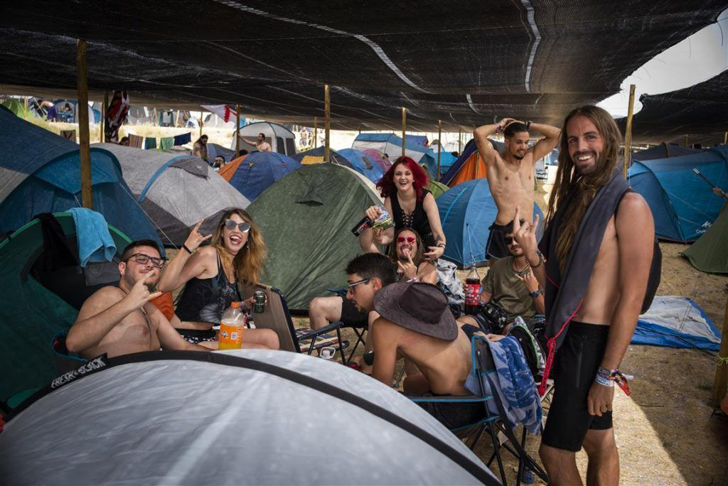 Zona de camping del Leyendas del Rock